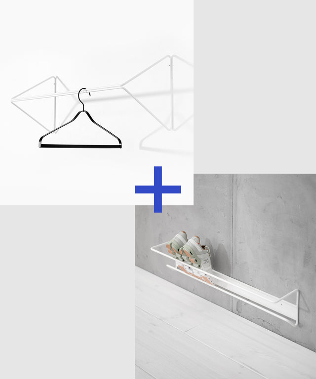 Result Objects AIRO shoe rack SYNC coatrack White Schuhregal Garderobe Bundle