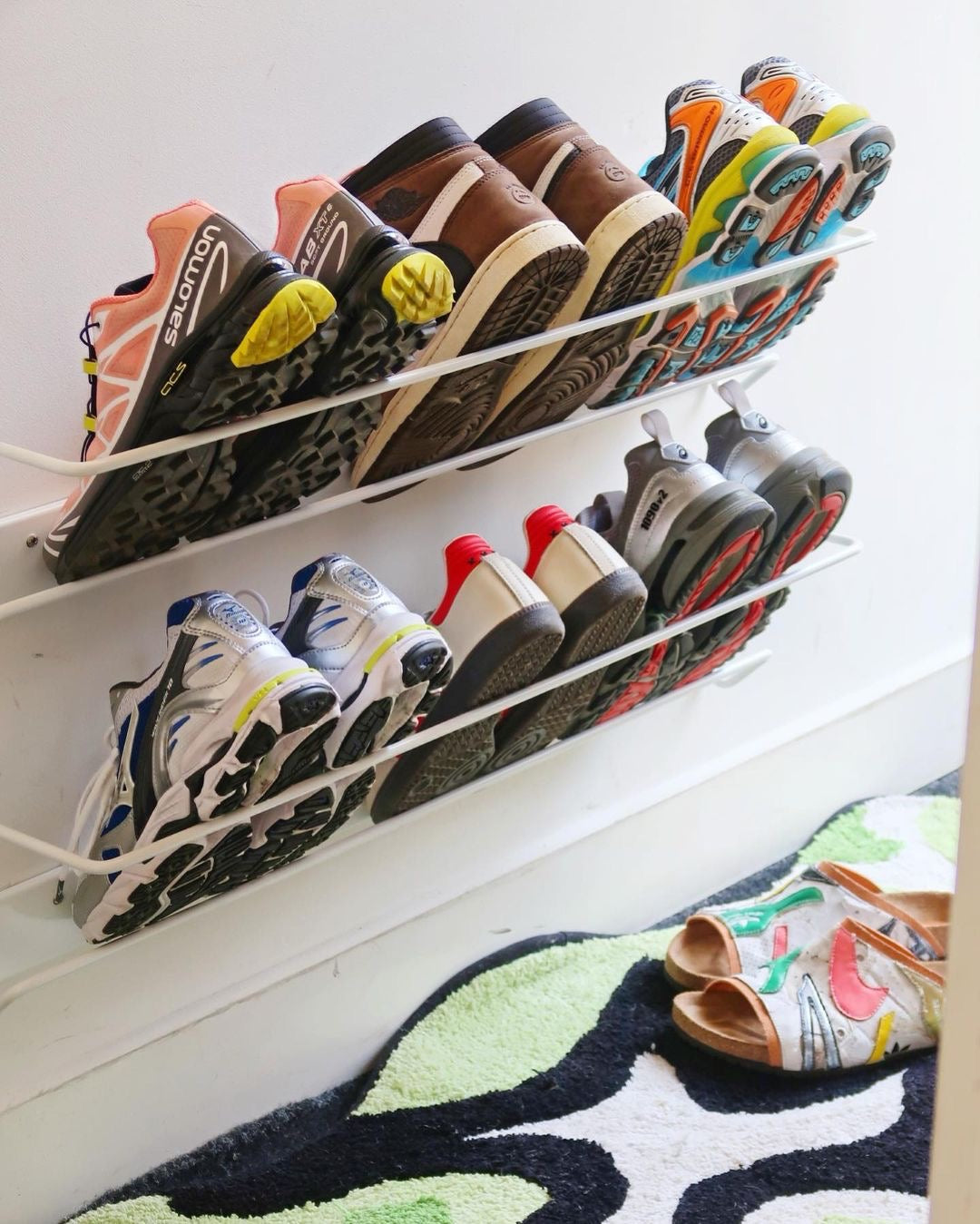 Colourful 2024 shoe rack