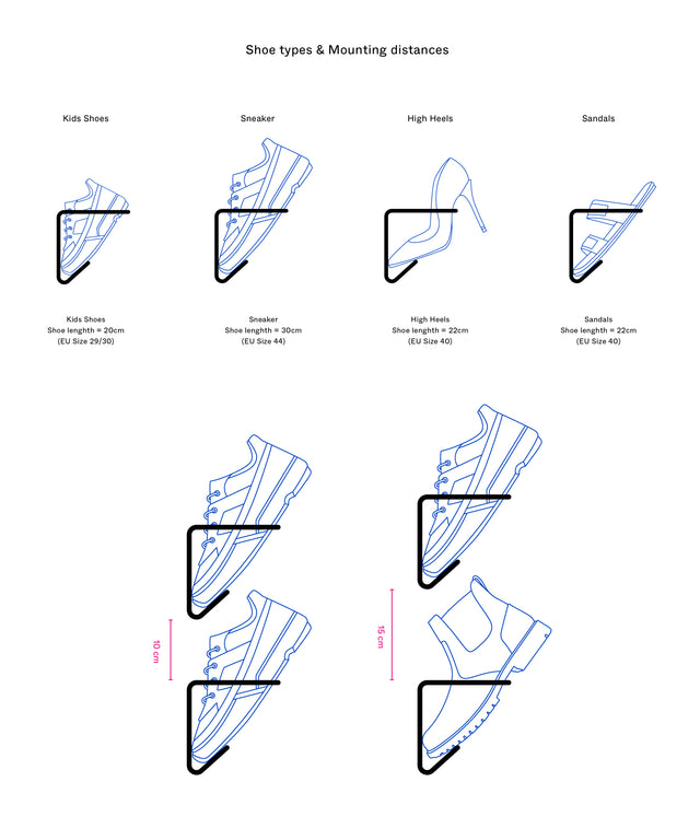 Result Objects AIRO shoe types dimensions Schuhregal shoe rack