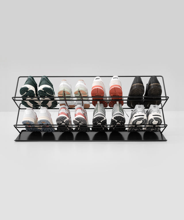 STEP shoe shelf Black - Result Objects – STEP Schuhregal Schwarz